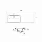 Moderne venstre skjult synke i Ceramica Maida Viadurini