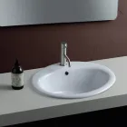 Moderne design hvid keramisk bordvask - Papavero Viadurini
