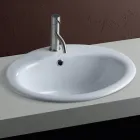 Moderne design hvid keramisk bordvask - Papavero Viadurini