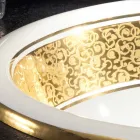 Rund indbygget vask i ild ler og guld lavet i Italien, Otis Viadurini