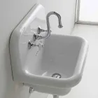 Wall vask i hvid keramik rektangulære design Davis Viadurini