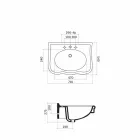 Servantvæg eller med keramisk søjle L70cm Fremstillet i Italien Avise Viadurini