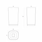 Fristående cirkulær fritstående håndvask lavet i Italien, Lallio Viadurini