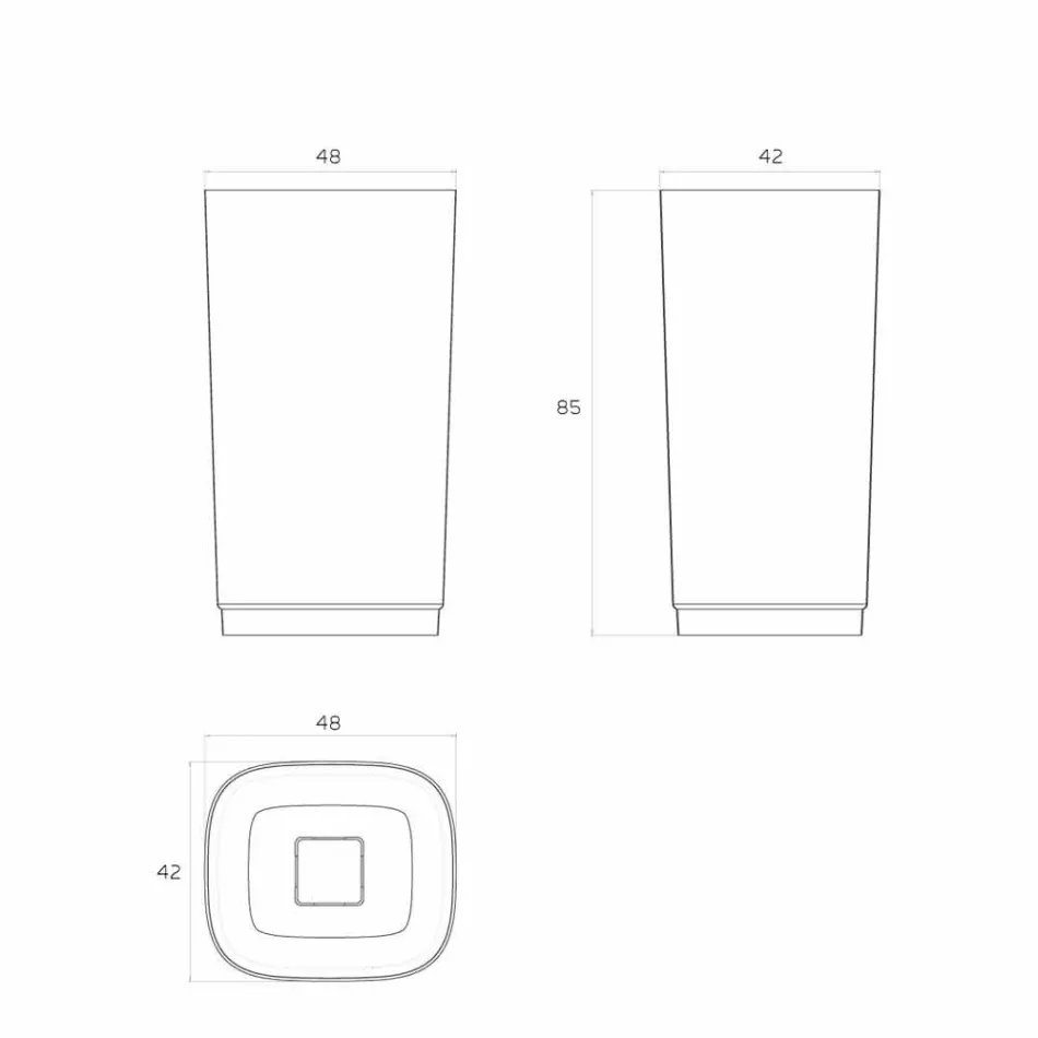 Fristående cirkulær fritstående håndvask lavet i Italien, Lallio Viadurini