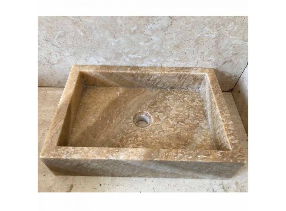 Tæppe design håndvask i onyx, natursten, Jef, unikt stykke Viadurini