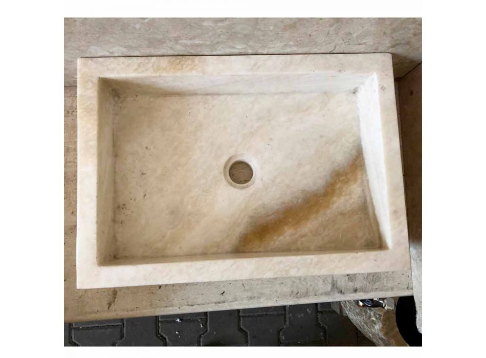 Tæppe design håndvask i onyx, natursten, Jef, unikt stykke Viadurini