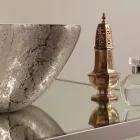 Hvid sølv keramisk håndvask lavet i Italien Cubo Viadurini