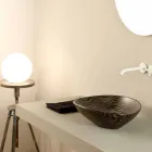 Sort keramisk zebra design bordtæppe lavet i Italien Dyr Viadurini