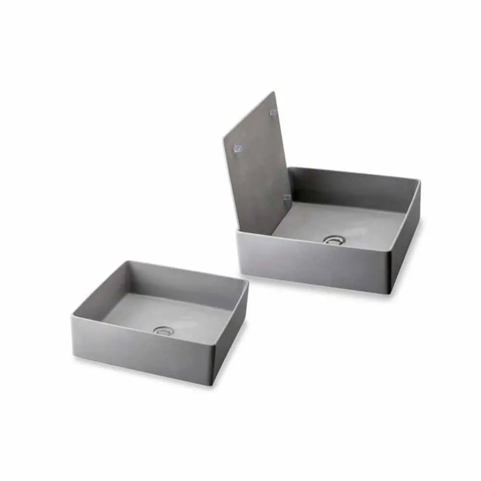 Design bordvask med harpiksplade - Duca Viadurini