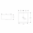 Design bordvask med harpiksplade - Duca Viadurini