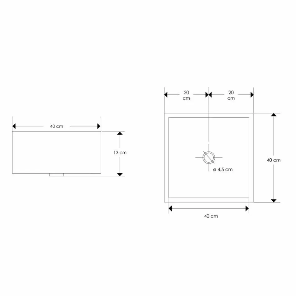 Design bordvask med harpiksplade - Duca Viadurini