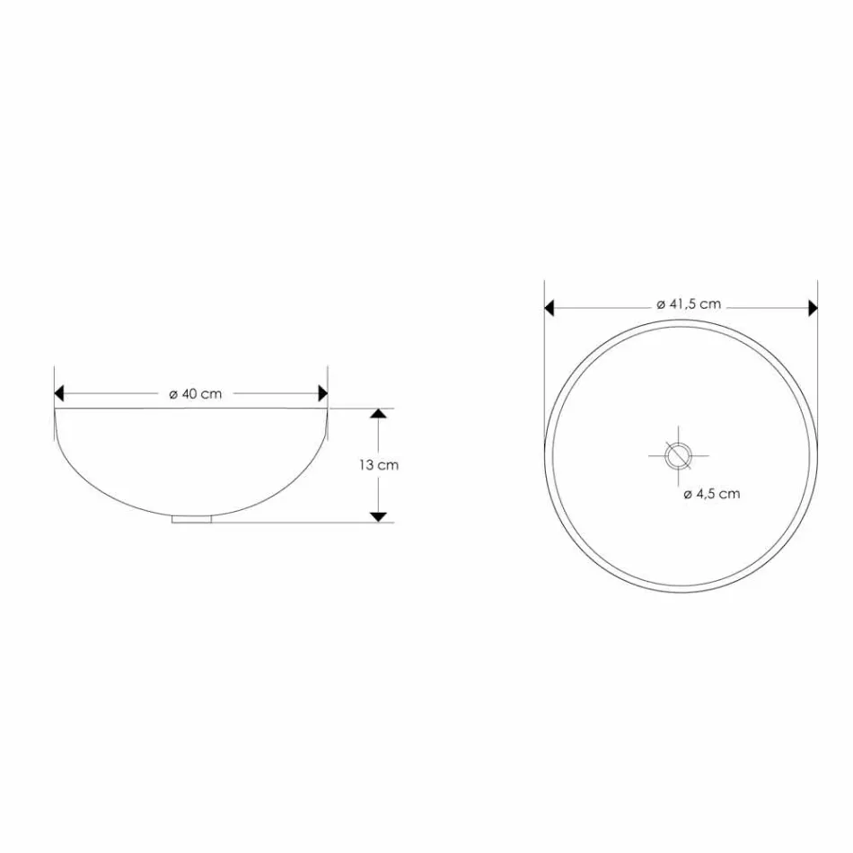 Design bordvask i harpiks med koralindsatser - Salvatore Viadurini