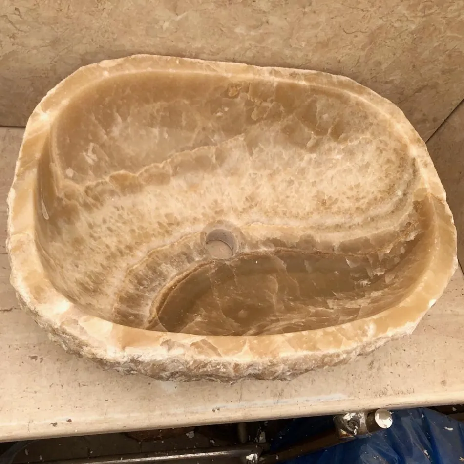 Bordtænkevask til Laia badeværelse i natursten Viadurini