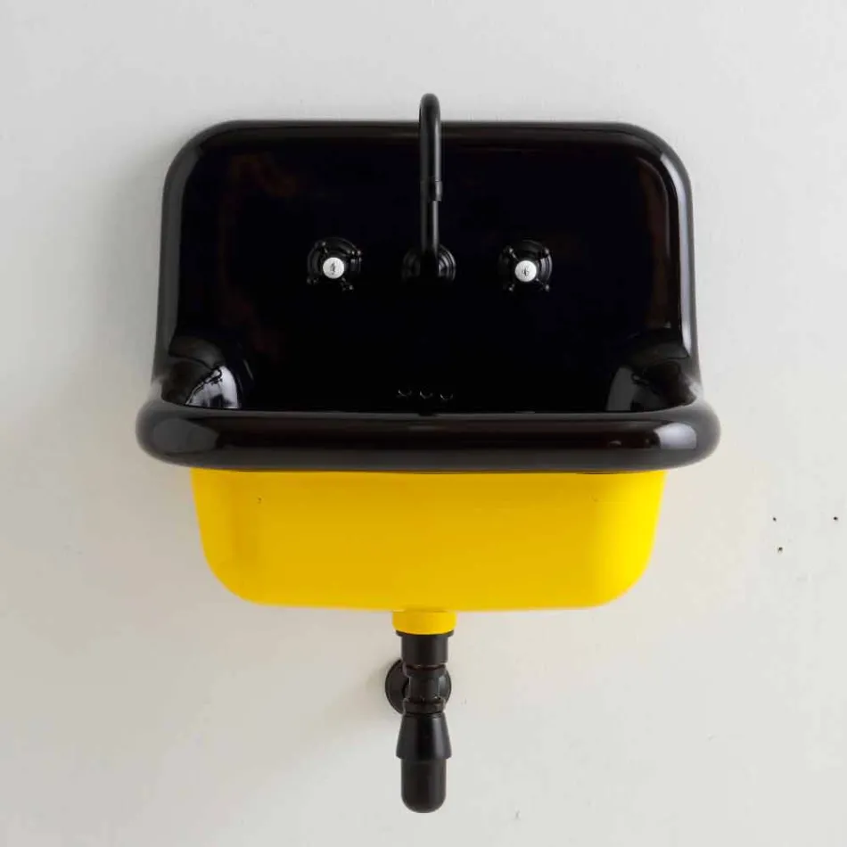 Wall Design håndvask rektangulære to-tone keramik Jacob Viadurini