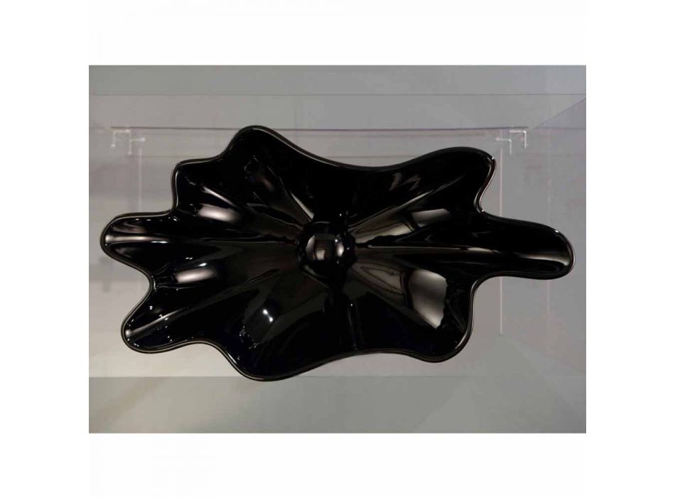 Moderne design bordplade sort keramisk håndvask lavet i Italien Rayan Viadurini