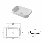 Design håndvask bordplade eller væg i keramisk Riardo Viadurini