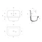 Wall Design håndvask rektangulære to-tone keramik Jacob Viadurini