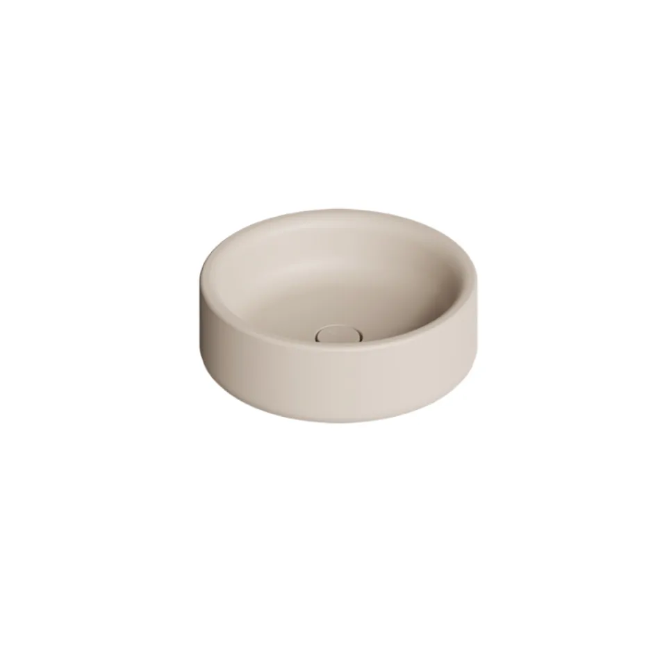 42 cm diameter bordplade håndvask i keramik, fremstillet i Italien - Girl Viadurini