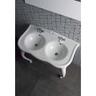 Dobbelt konsol eller vægmonteret håndvask i moderne Avise keramik Viadurini