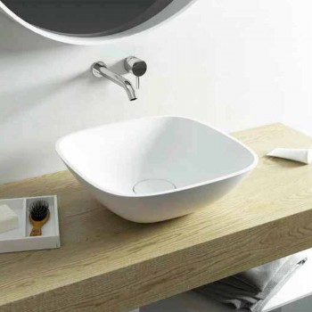 Fritstående håndvaske ba firkantet lavet i Italien Taormina Mini