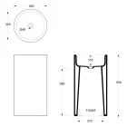 Fritstående håndvask i keramik, fremstillet i Italien - Ragazza Viadurini