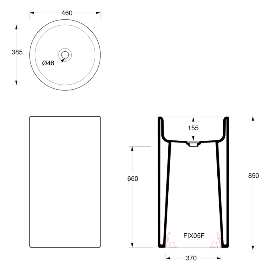 Fritstående håndvask i keramik, fremstillet i Italien - Ragazza Viadurini