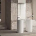 Fritstående håndvask i keramik, fremstillet i Italien - Ragazza Viadurini