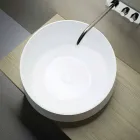 Fritstående håndvaske i Solid Surface lavet i Italien, Dongo Viadurini