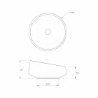 Fritstående håndvaske i Solid Surface lavet i Italien, Dongo Viadurini