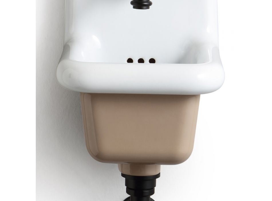 Fritstående badeværelse Håndvask i hvid og farvet keramik 26 cm - Jordan Viadurini