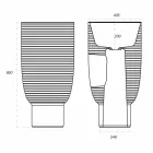 Fritstående håndvask i hvid keramik eller farvet Trabia Viadurini