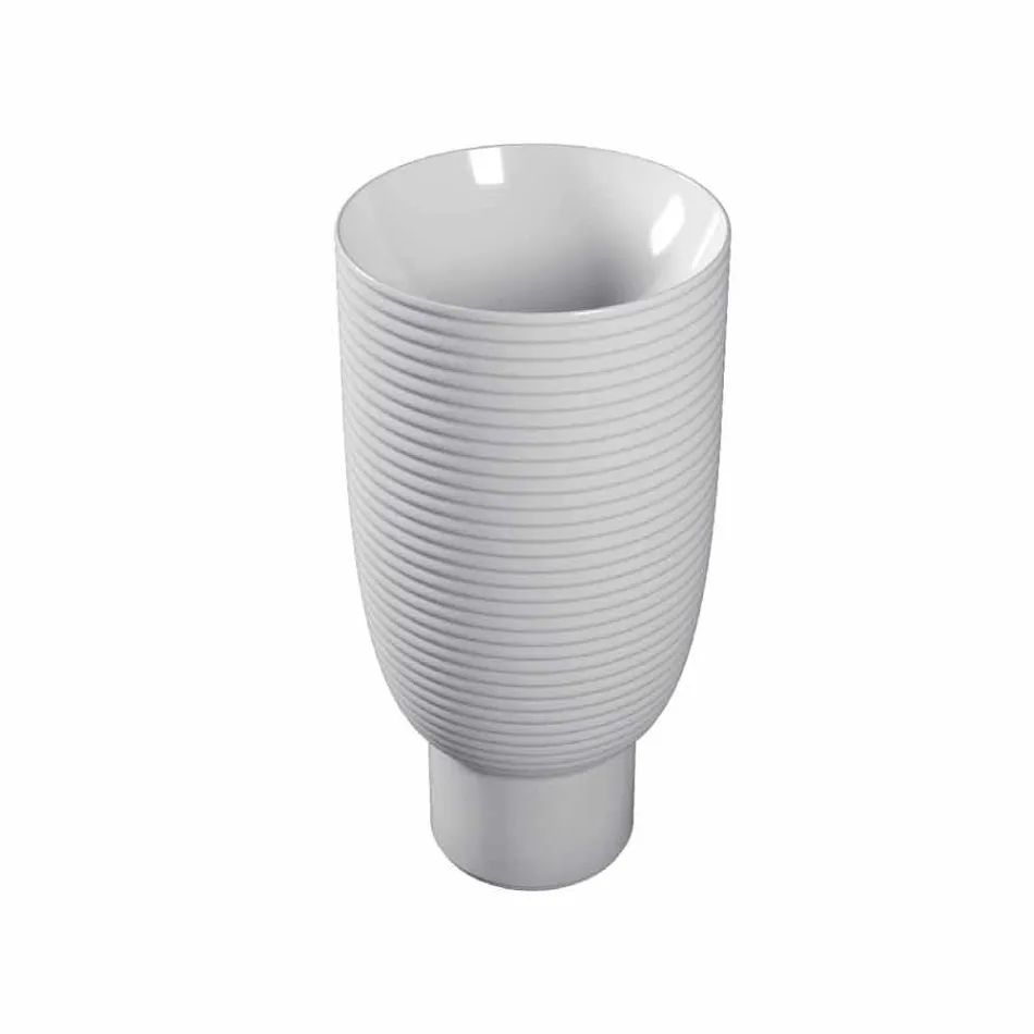 Fritstående håndvask i hvid keramik eller farvet Trabia Viadurini