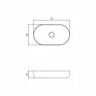 Oval fritstående design badeværelse vask lavet i Italien Dalmine Big Viadurini