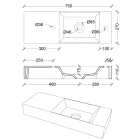 Moderne design lavet i Italien Hvid eller farvet keramisk håndvask - Akt Viadurini