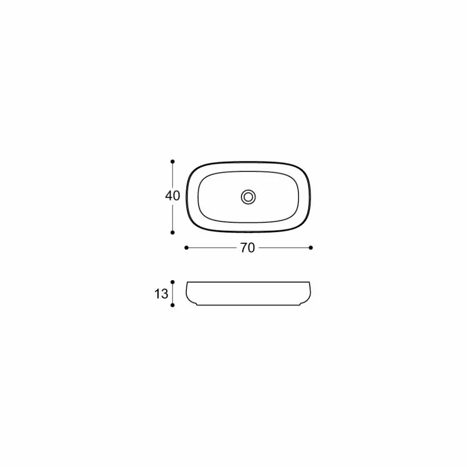 Moderne design hvid keramisk køkkenvask lavet i Italien - Tune1 Viadurini