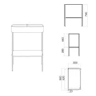 Keramisk håndvask med gulvstående struktur med hylde Lavet i Italien - Graffa Viadurini