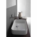 Moderne design rektangulær bordplade keramisk håndvask - Tangulo Viadurini