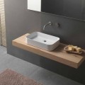 Moderne design rektangulær bordplade keramisk håndvask - Tangulo