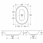Moderne design keramisk håndvask bordplade lavet i Italien Viadurini