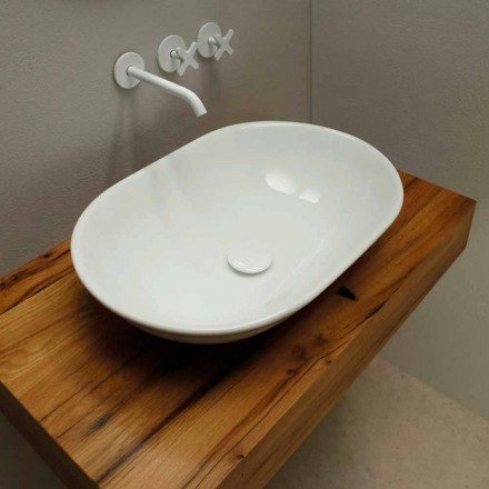 Moderne design keramisk håndvask bordplade lavet i Italien Viadurini