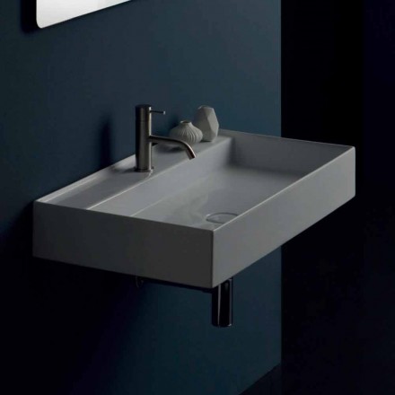 keramisk håndvask moderne design Sun 80x45 cm, fremstillet i Italien Viadurini