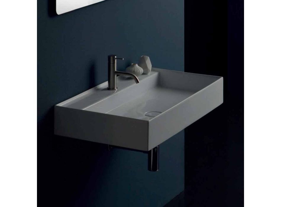 keramisk håndvask moderne design Sun 80x45 cm, fremstillet i Italien Viadurini