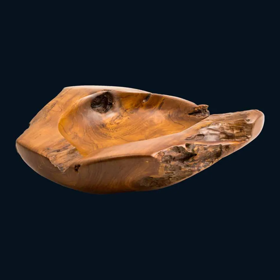 Håndvask i teaktræ køkkenbordet håndlavet Nemo Viadurini