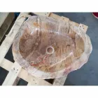 Wooden håndvask Fossil Counter Goa enkelt stykke Viadurini