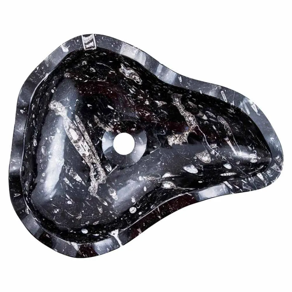 Marmor håndvask med moderne støttefossiler - Burgeo Viadurini