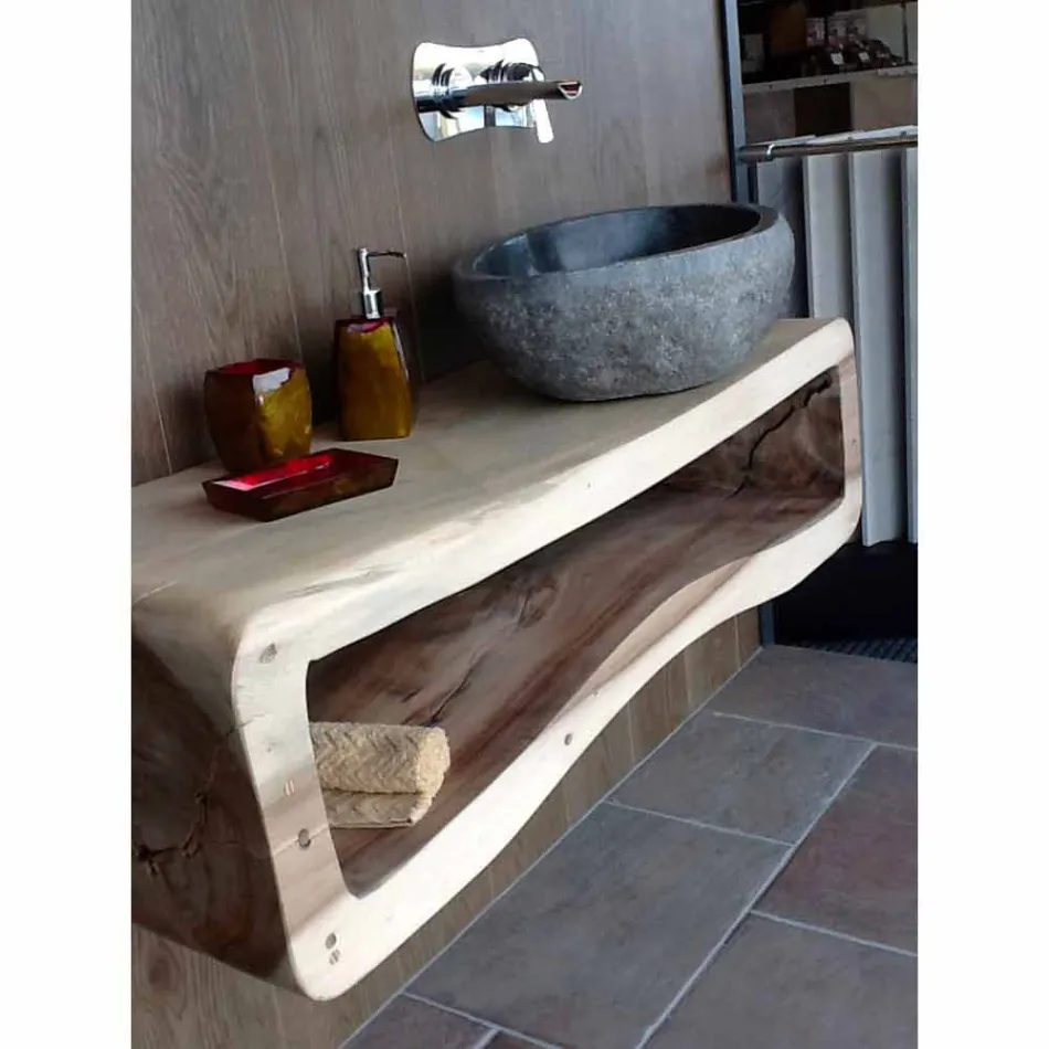 Håndlavet køkkenvask i Pietra di Fiume - Aurea Viadurini