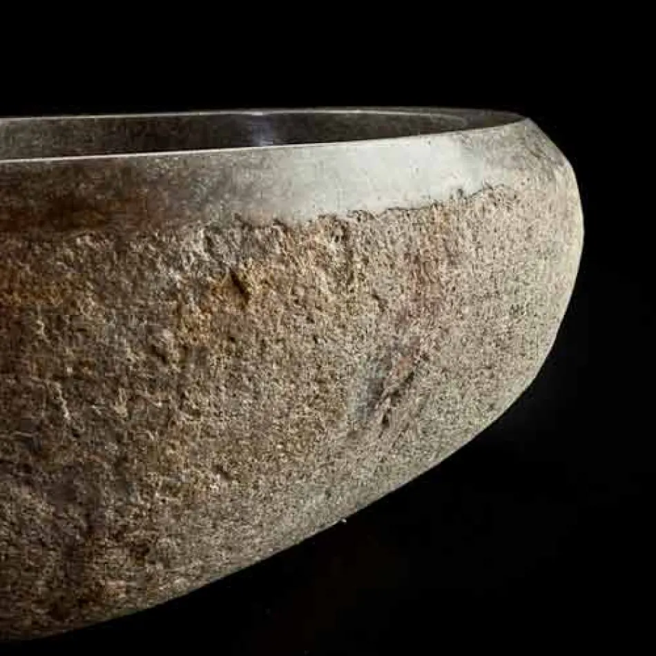 Håndlavet køkkenvask i Pietra di Fiume - Aurea Viadurini