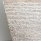 Håndvask i natursten med søjle Robin, hvid enkelt stykke Viadurini