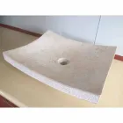 Håndvask i natursten af ​​Kærlighed hvid design, unikt stykke Viadurini