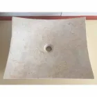 Håndvask i natursten af ​​Kærlighed hvid design, unikt stykke Viadurini